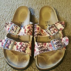 Betula Birkenstock women's floral buckle sandal 39